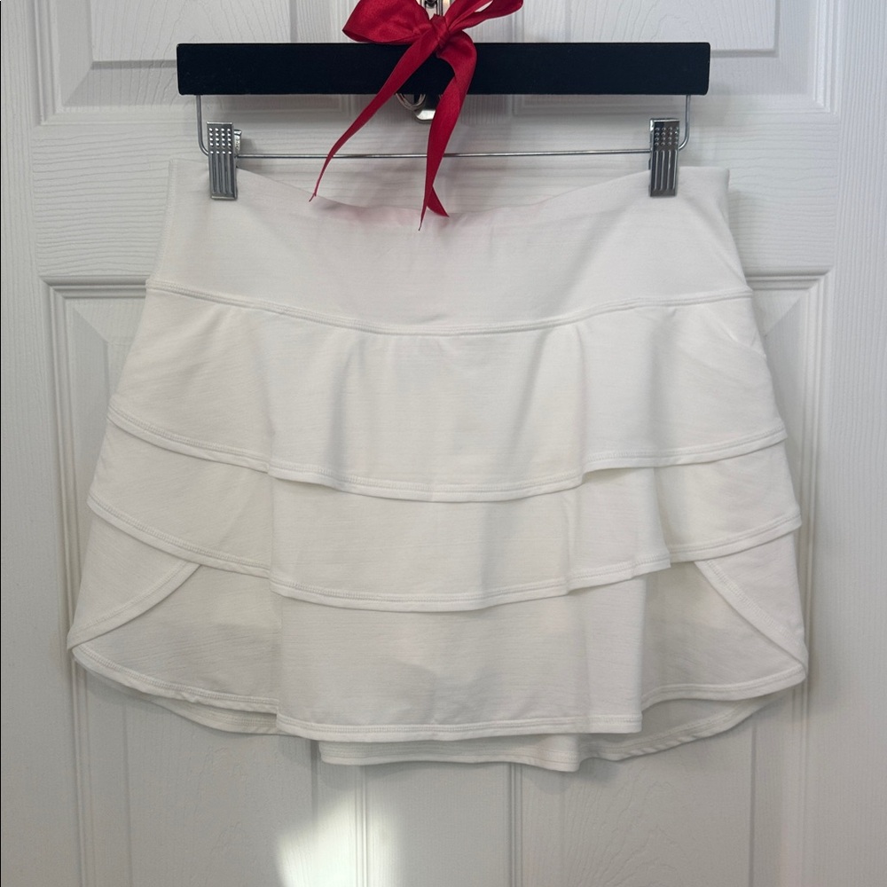 Ideology white tiered skort
